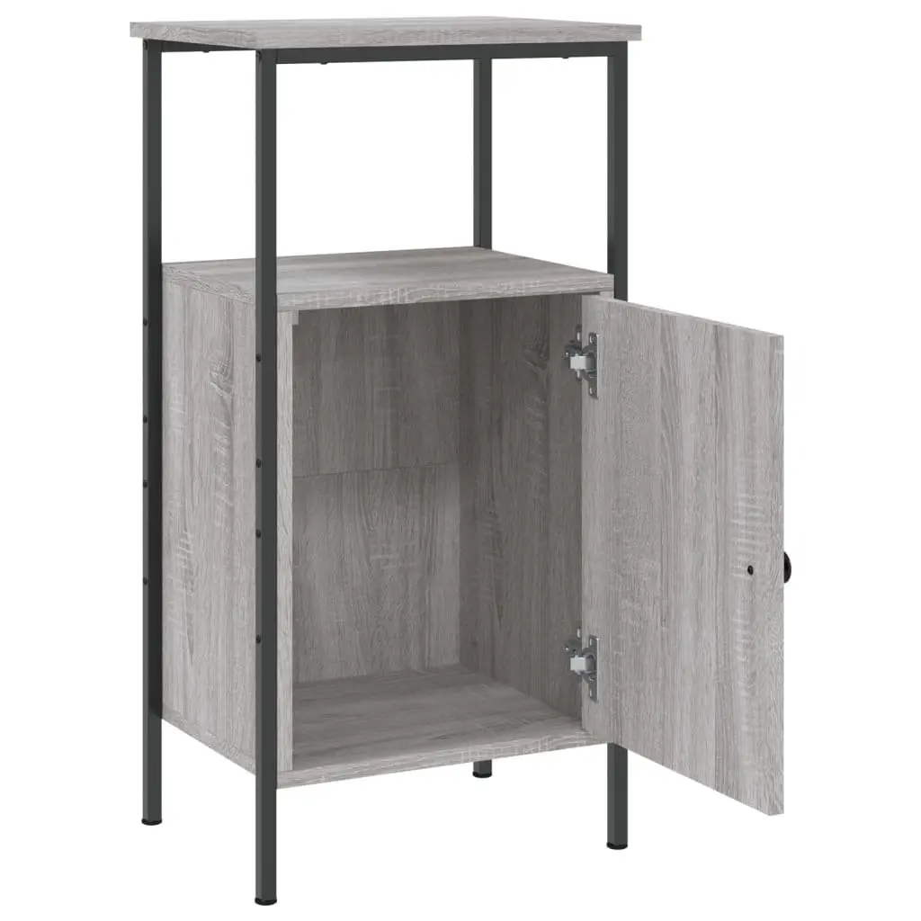 Bedside Cabinets 2 pcs Grey Sonoma Industrial Nightstand Storage Bedroom