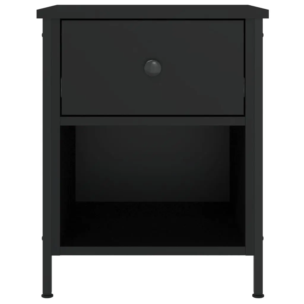 Black Bedside Cabinets 2 pcs 40x42x50 cm