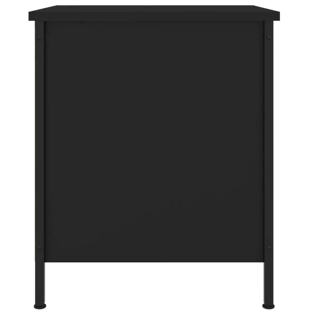 Black Bedside Cabinets 2 pcs 40x42x50 cm