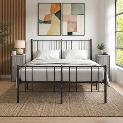 Industrial-Style Grey Sonoma Bedside Cabinets - 2 pcs