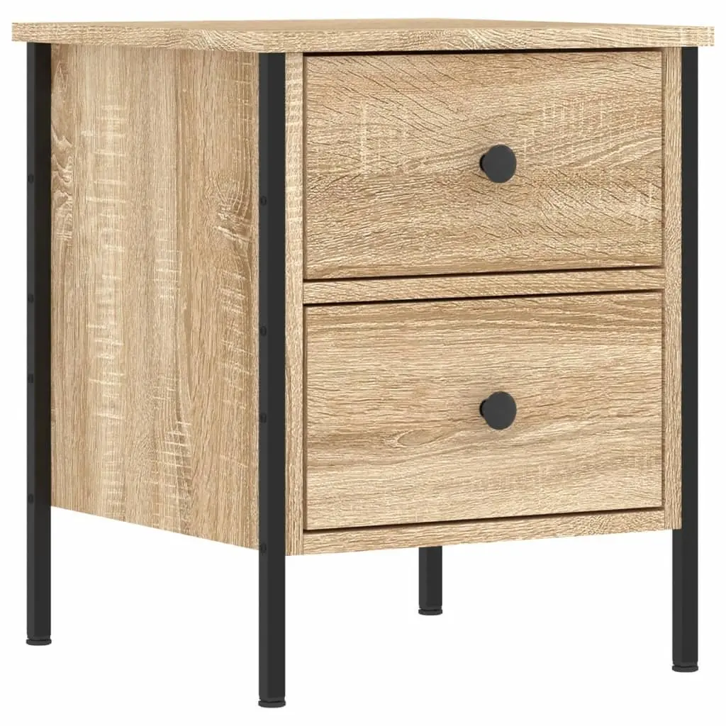 Industrial Style Bedside Cabinet with Durable Storage