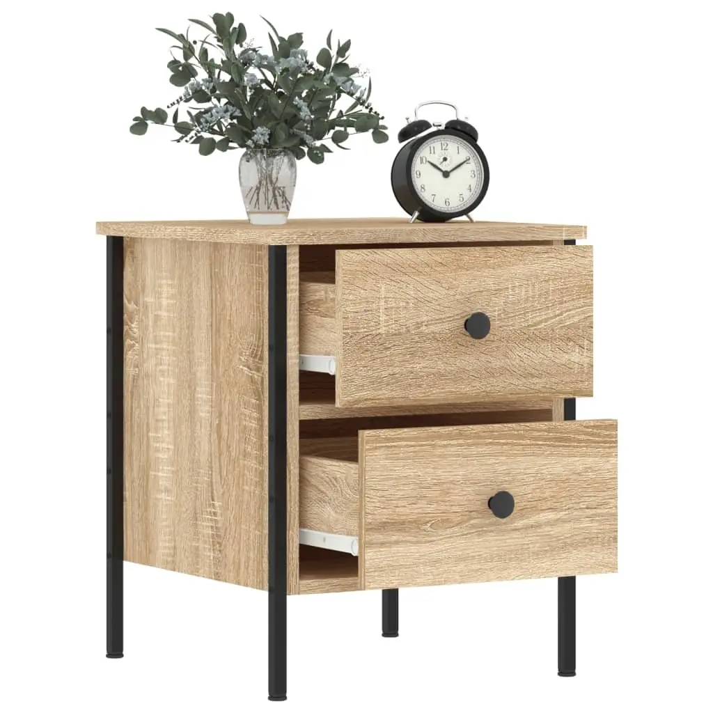 Industrial Style Bedside Cabinet with Durable Storage