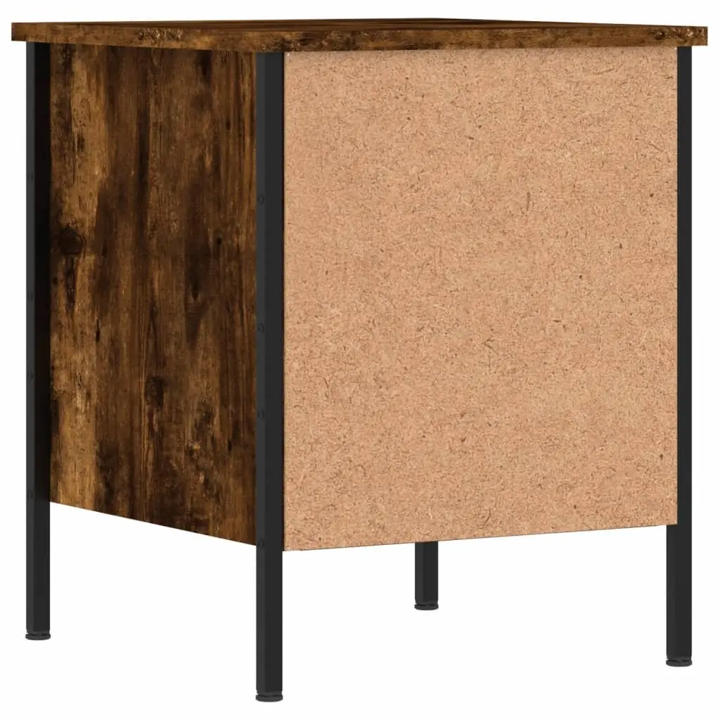 Brown Engineered Wood Bedside Cabinets with 2 Drawers