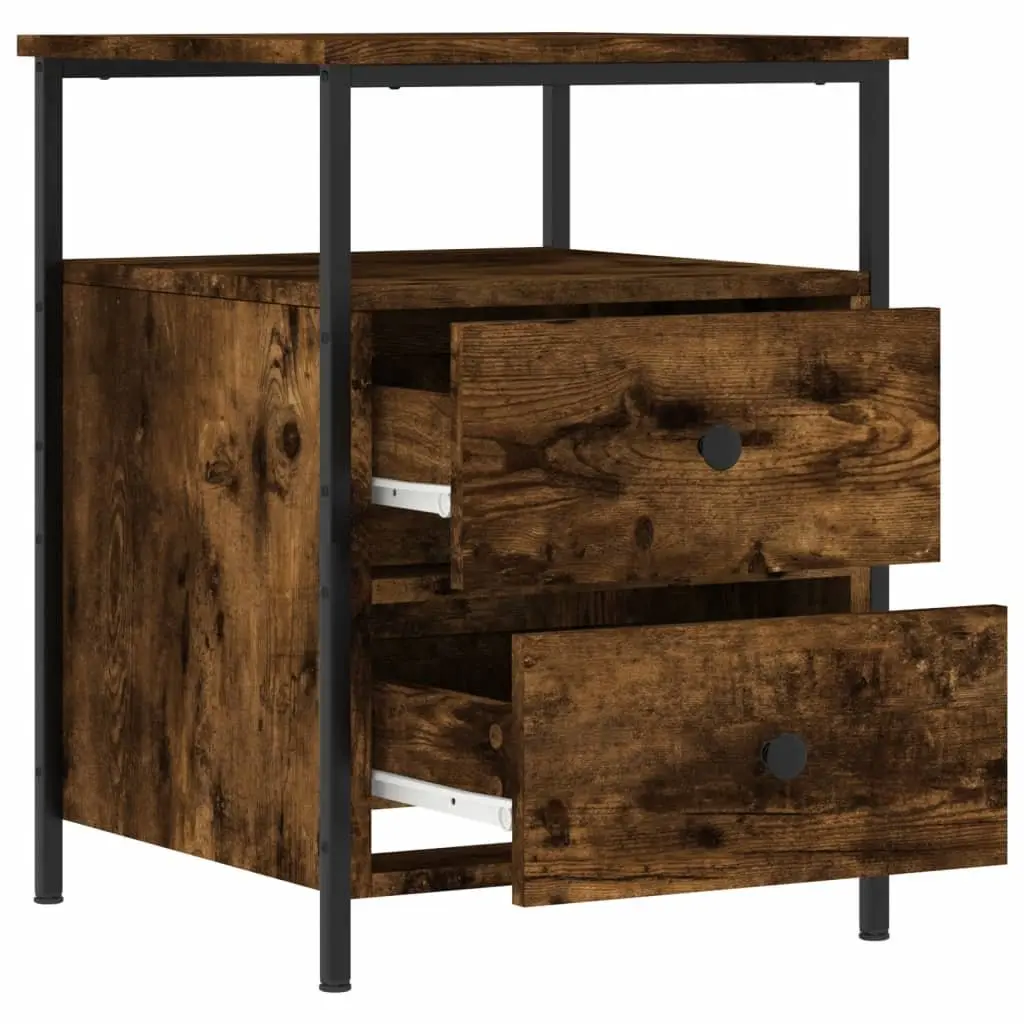 Brown Engineered Wood Nightstands for Storage