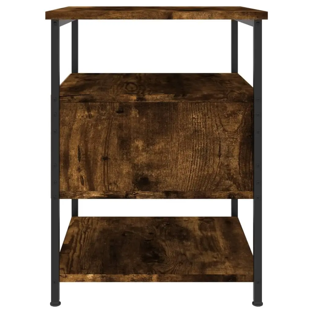 Bedside Cabinets 2 pcs Brown Engineered Wood Storage Bedside Tables Bedroom