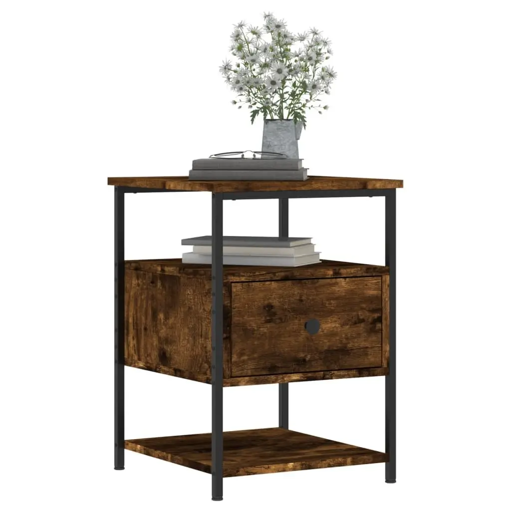 Bedside Cabinets 2 pcs Brown Engineered Wood Storage Bedside Tables Bedroom