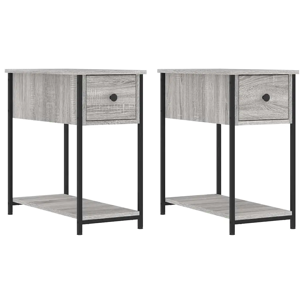 Bedside Cabinets 2 pcs Grey Sonoma Engineered Wood