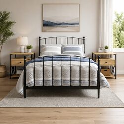 Durable Brown Engineered Wood Nightstands - 2 Pack