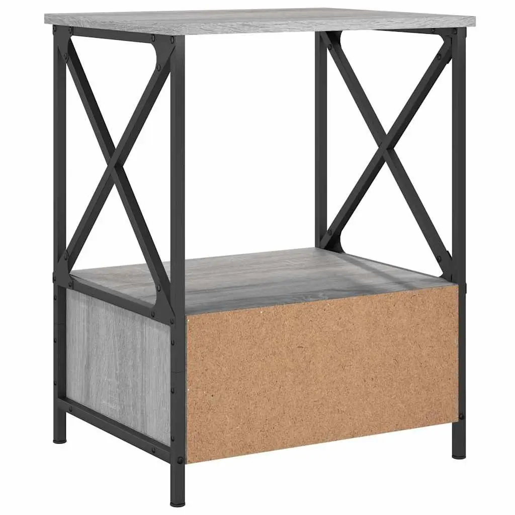Bedside Tables 2 pcs Grey Sonoma 50x41x65 cm Engineered Wood Nightstand