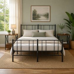 Industrial Style Brown Nightstands - Set of 2