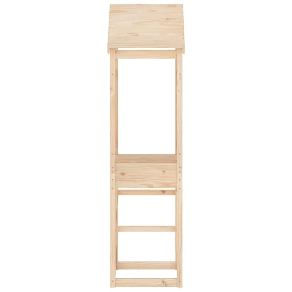 Solid Pine Wooden Play Tower 52.5x46.5x206.5cm