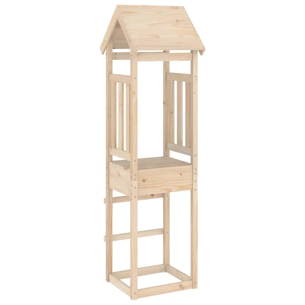 Solid Pine Wooden Play Tower 52.5x46.5x206.5cm