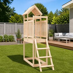 Solid Pine Wood Outdoor Playset 53x110x214 cm