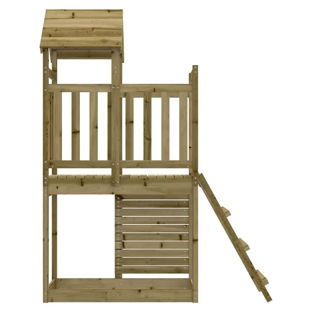 Wooden Climbing Frame with Rockwall and Ladder for Outdoor Fun