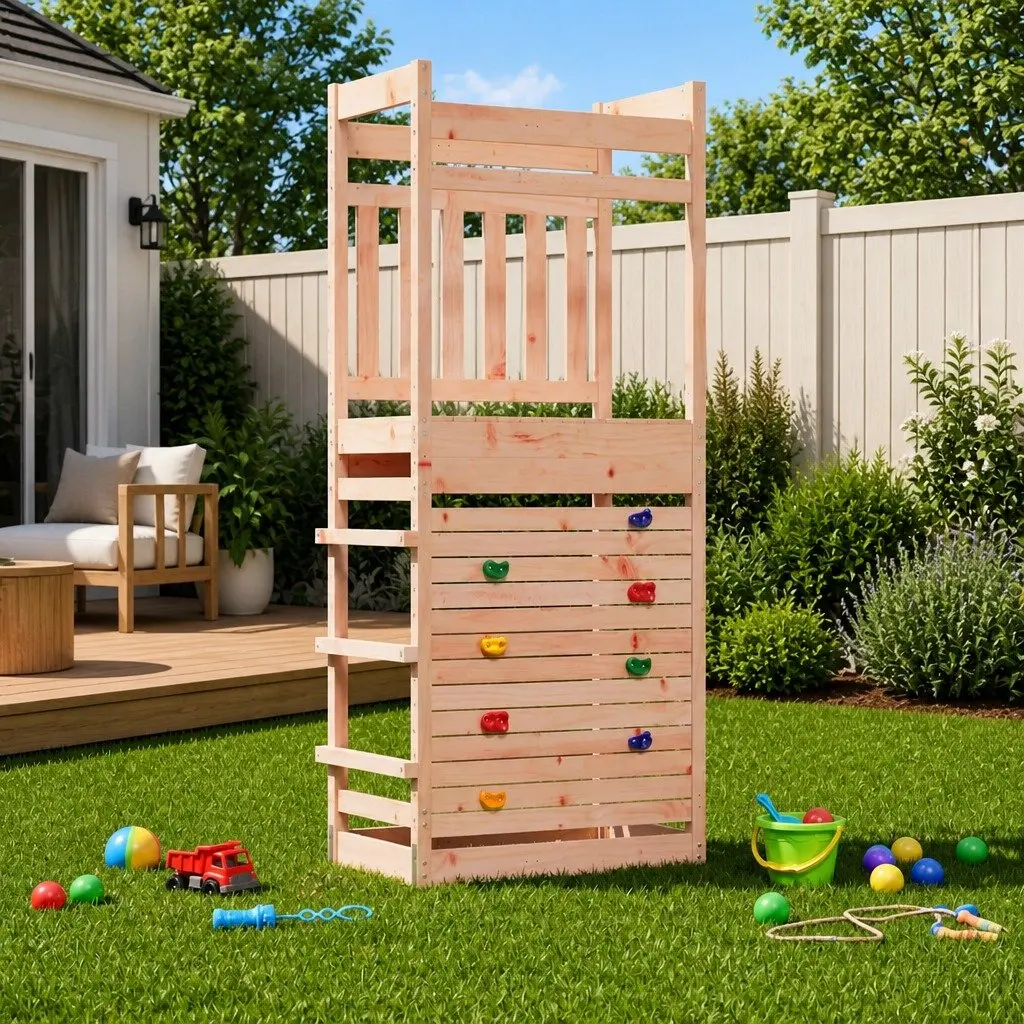 Wooden Outdoor Play Tower for Kids