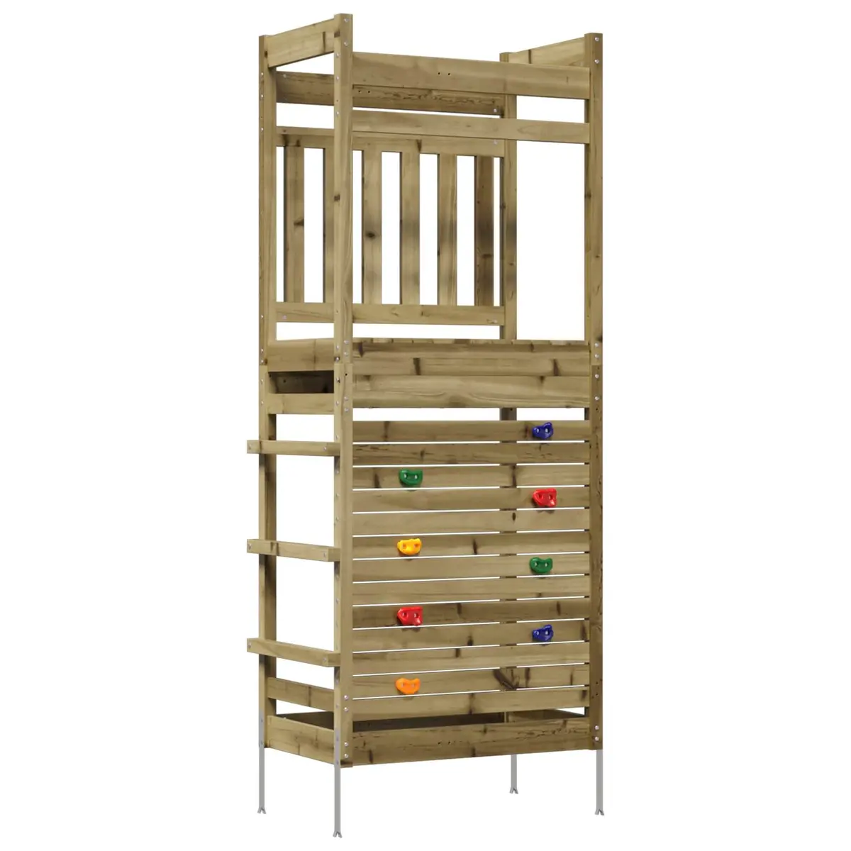 Wooden Outdoor Play Tower Brown