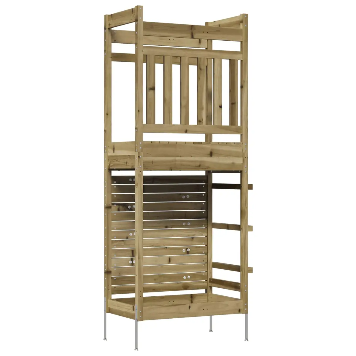 Wooden Outdoor Play Tower Brown