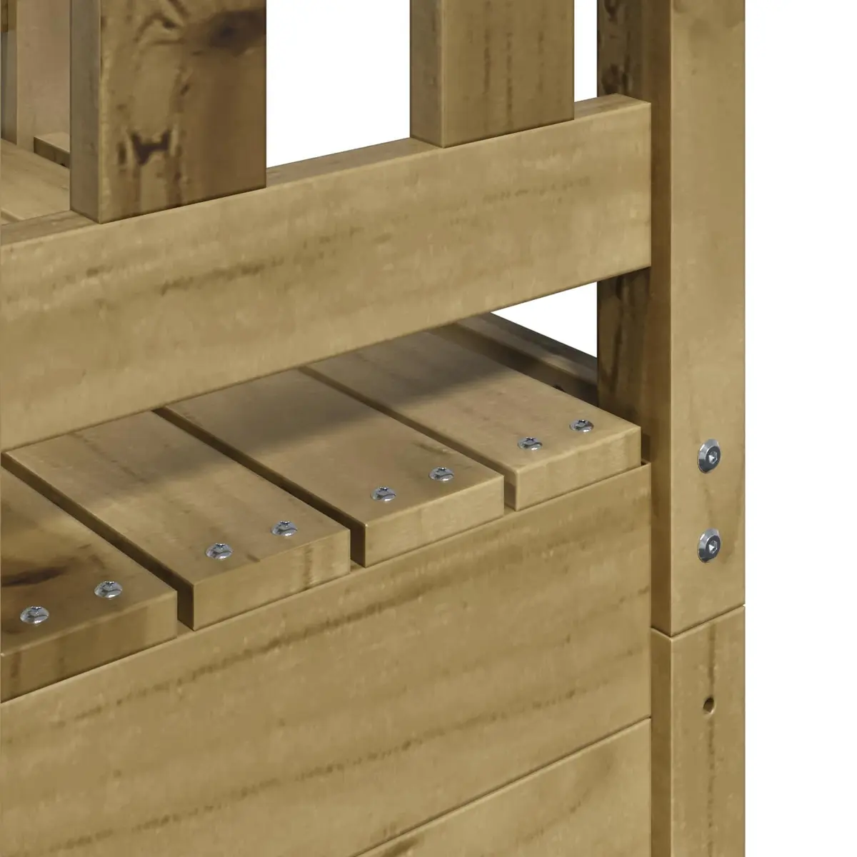 Wooden Outdoor Play Tower Brown