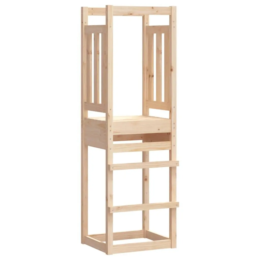 Solid Wood Pine Play Tower for Outdoor Fun