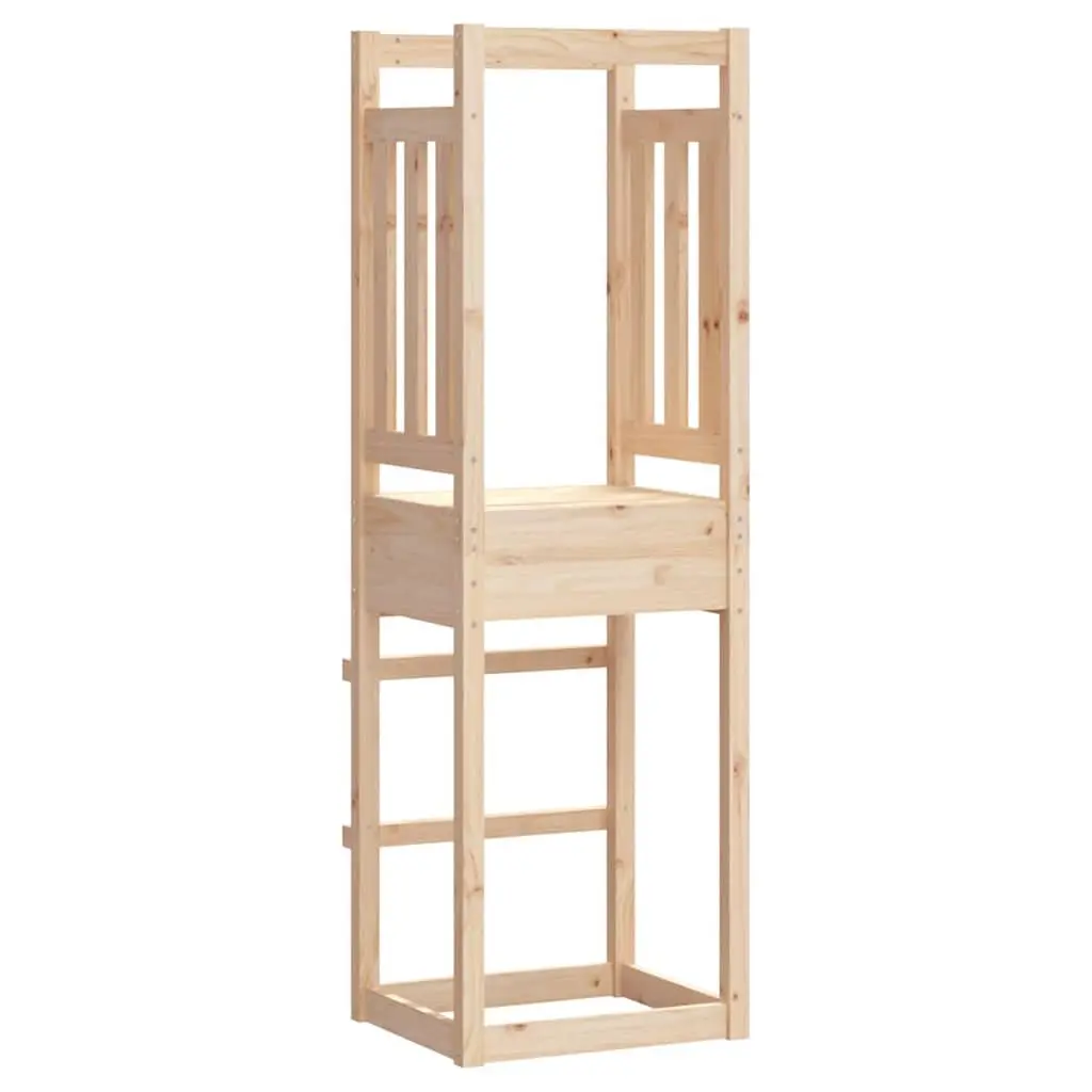 Solid Wood Pine Play Tower for Outdoor Fun