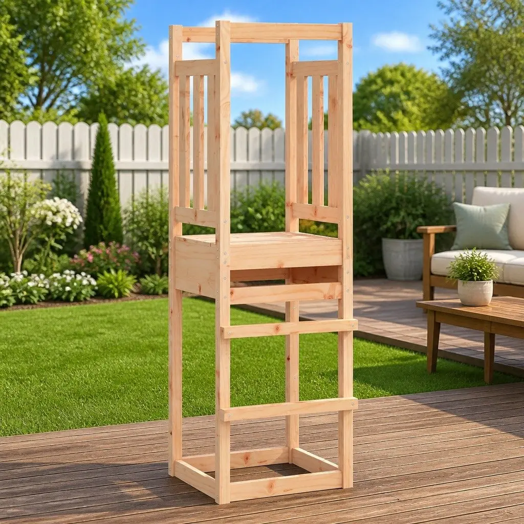 Wooden Play Tower 53x46.5x169cm Solid Douglas Wood