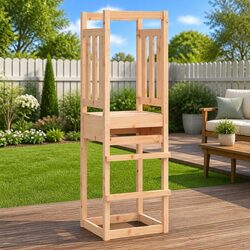 Durable Wooden Play Tower 53x46.5x169cm Solid Douglas Wood