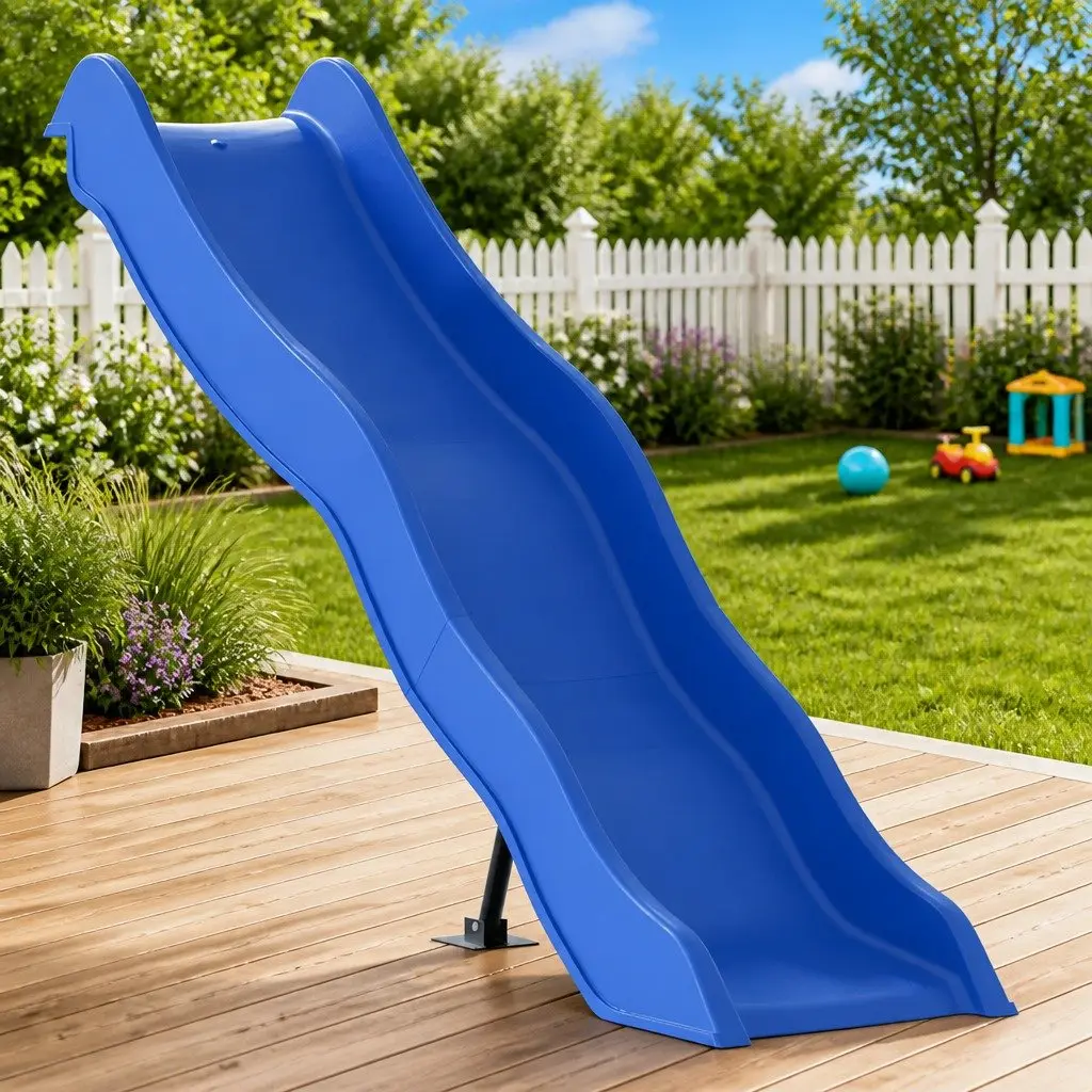 Blue Play Slide for Outdoor Fun 169x38.5cm
