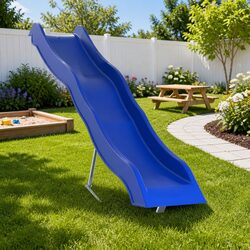 Durable Blue Outdoor Garden Play Slide 210x40 cm