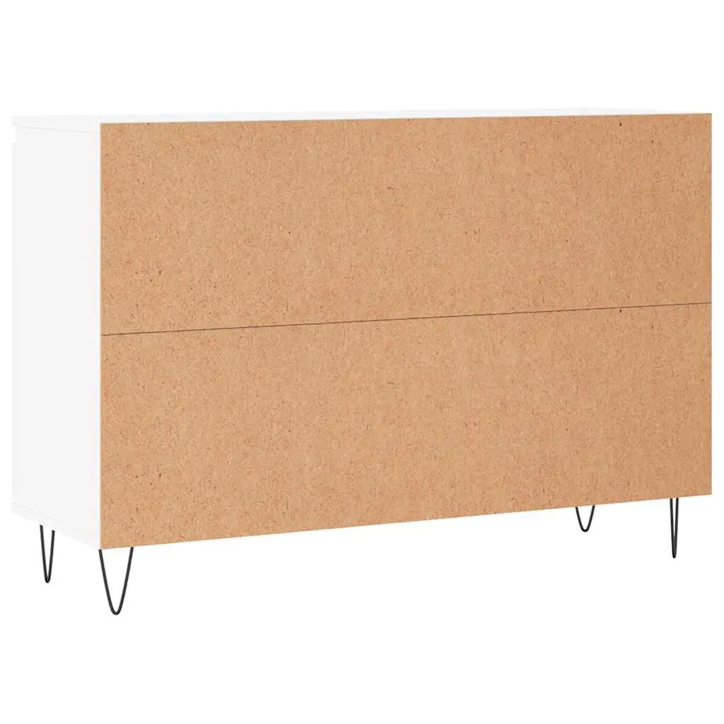 White Sideboard Buffet with Iron Legs 101.5x35x70 cm