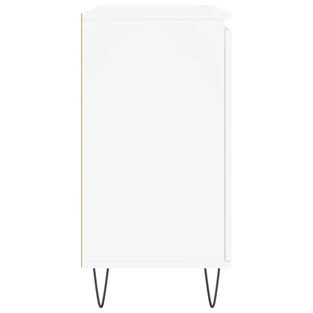 White Sideboard Buffet with Iron Legs 101.5x35x70 cm