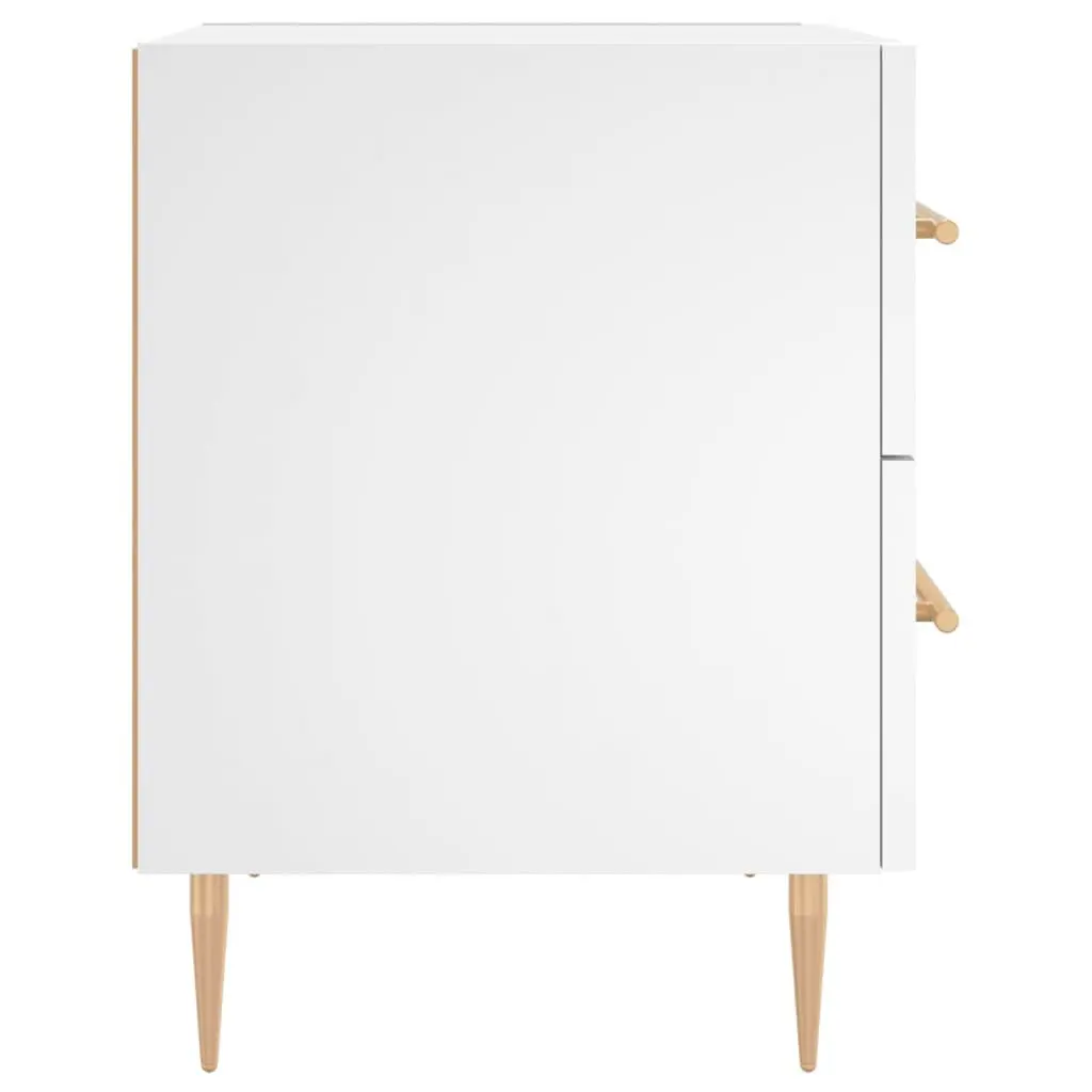 White Engineered Wood Bedside Cabinet