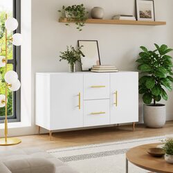 Sideboard White 100x36x60cm Modern Storage Cabinet Engineered Wood Buffet