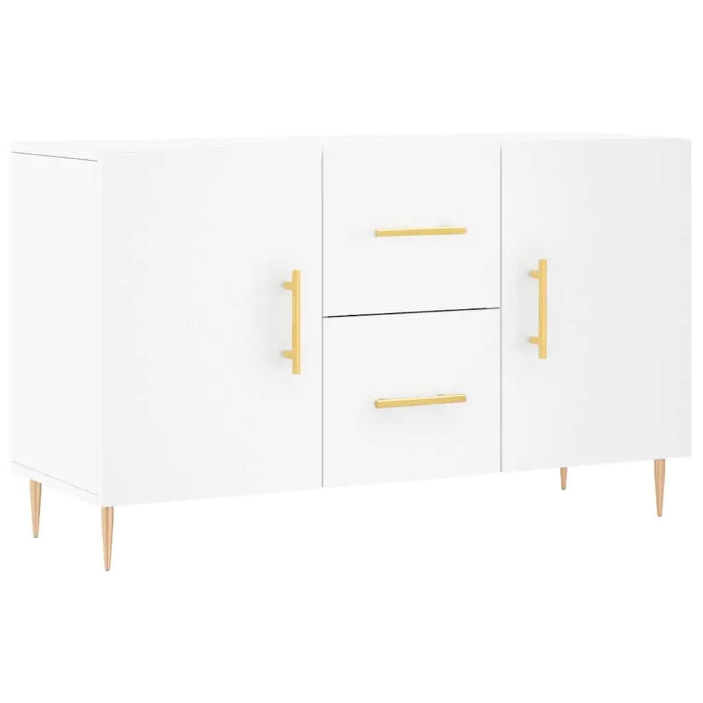 Sideboard Engineered Wood 100x36x60cm White Modern Storage Cabinet