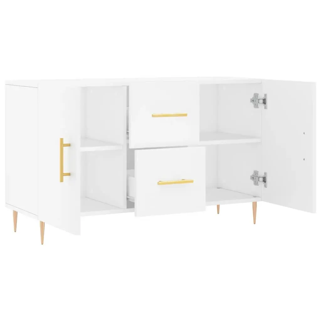Sideboard Engineered Wood 100x36x60cm White Modern Storage Cabinet