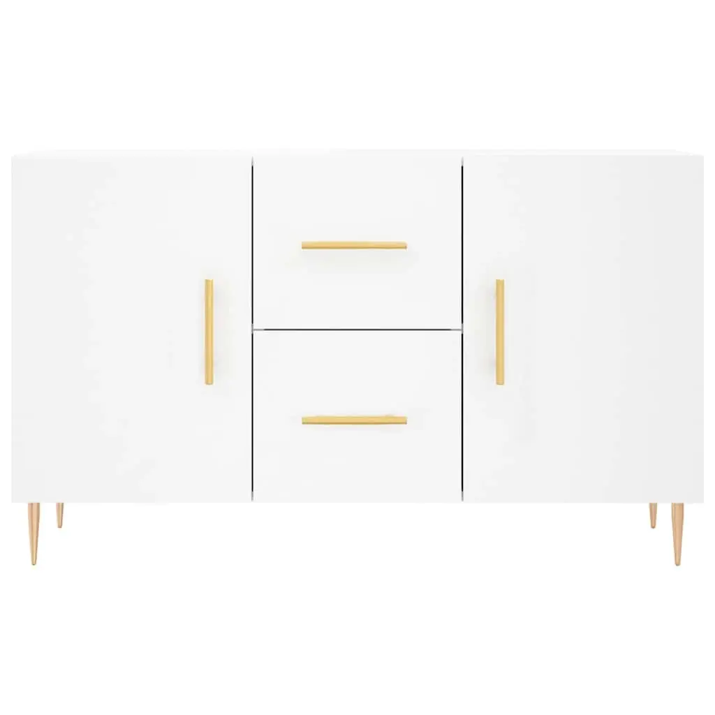 Sideboard Engineered Wood 100x36x60cm White Modern Storage Cabinet