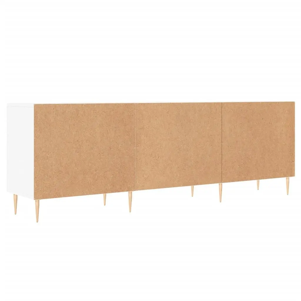 White TV Cabinet Storage Unit Engineered Wood 150x30x50cm