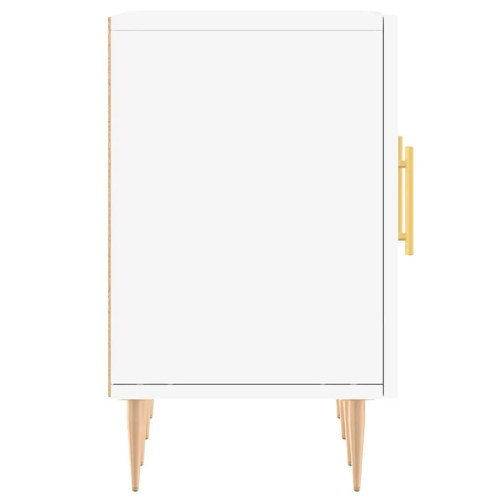 White TV Cabinet Storage Unit Engineered Wood 150x30x50cm