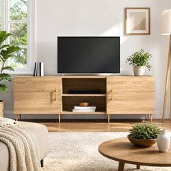 Sonoma Oak Brown Media Unit with 4 Compartments