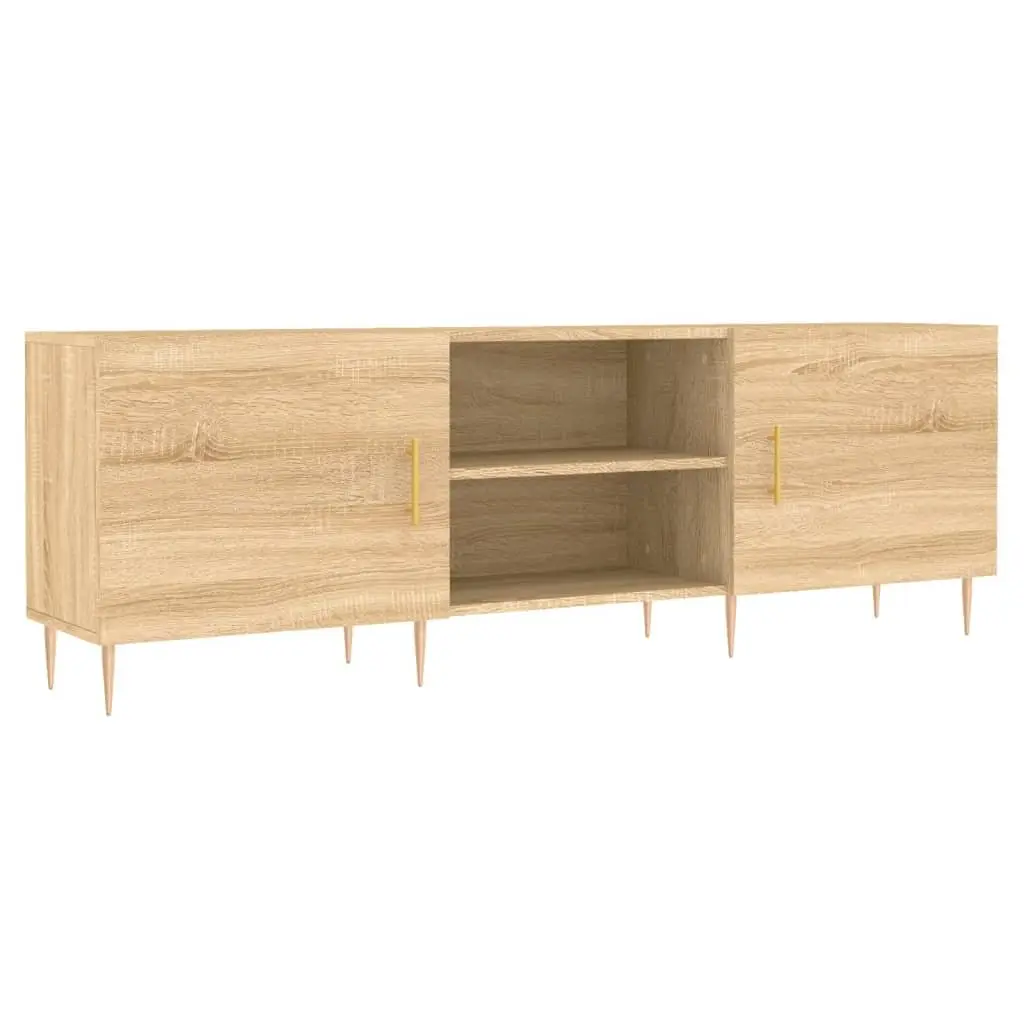 Sonoma Oak Brown Media Unit with 4 Compartments