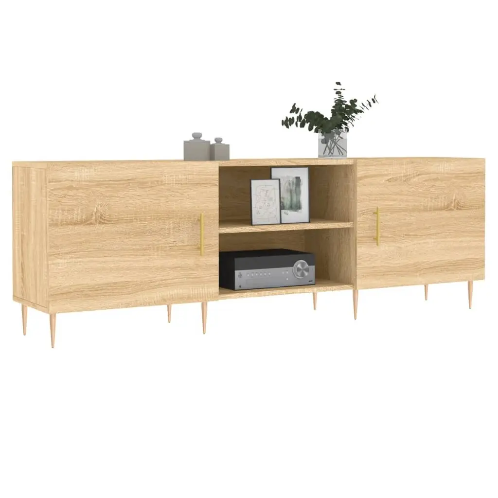 Sonoma Oak Brown Media Unit with 4 Compartments