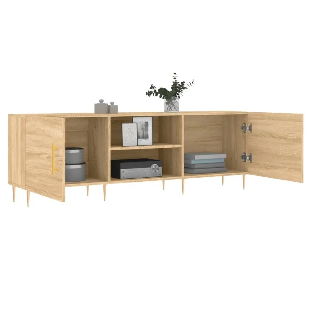 Sonoma Oak Brown Media Unit with 4 Compartments
