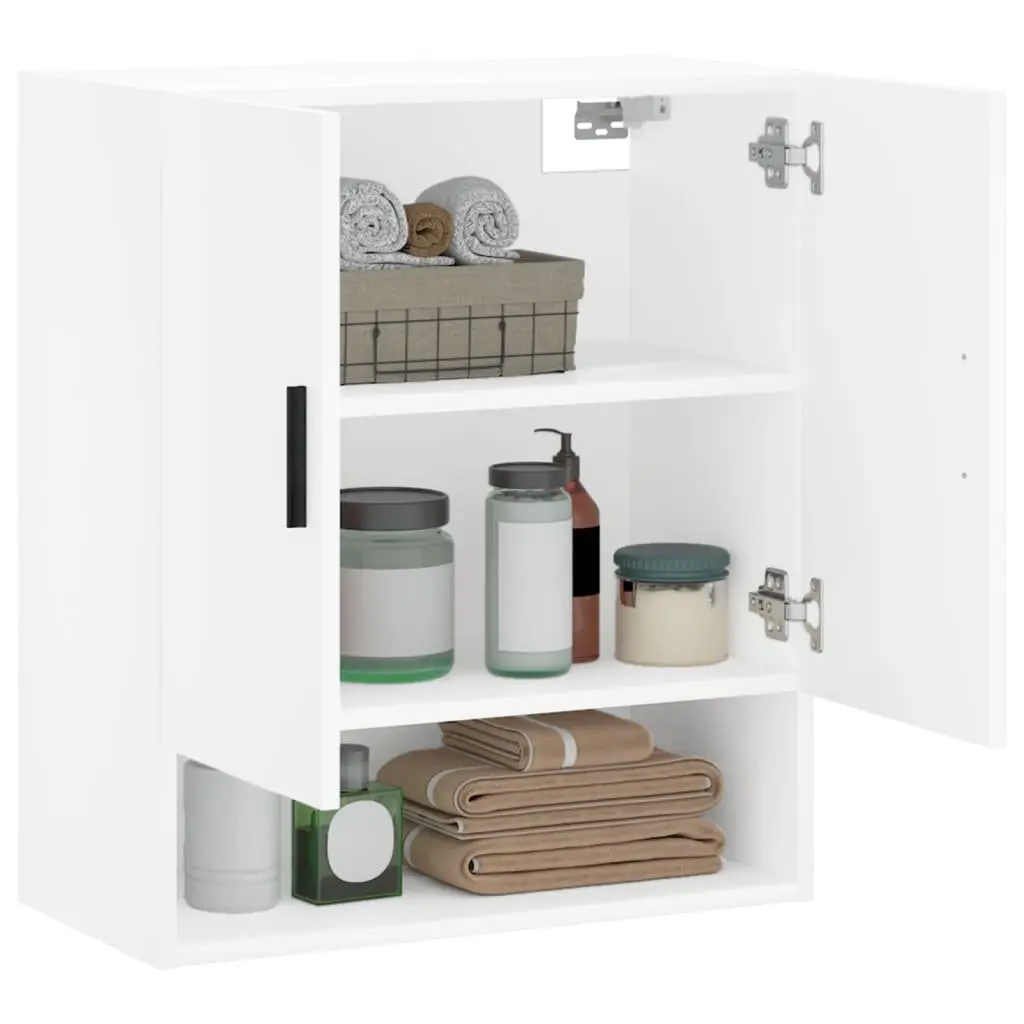 Wall-Mounted Storage Cabinet in White 60x31x70cm