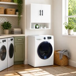 Sturdy White Wall Cabinet for Organized Storage
