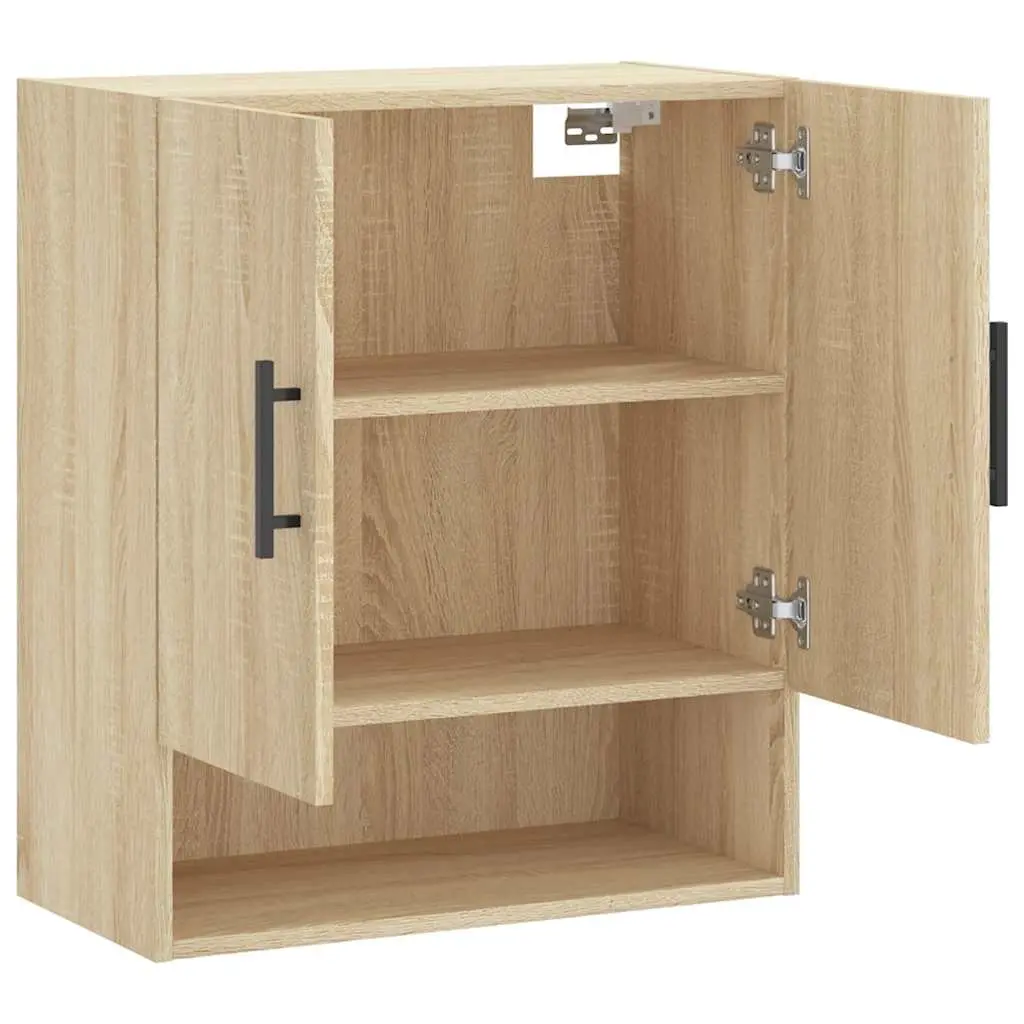 Wall Mounted Storage Cabinet Engineered Wood Brown 60x31x70 cm Sonoma Oak