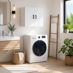 Stylish Wall-Mounted Floating Storage Cabinet in White