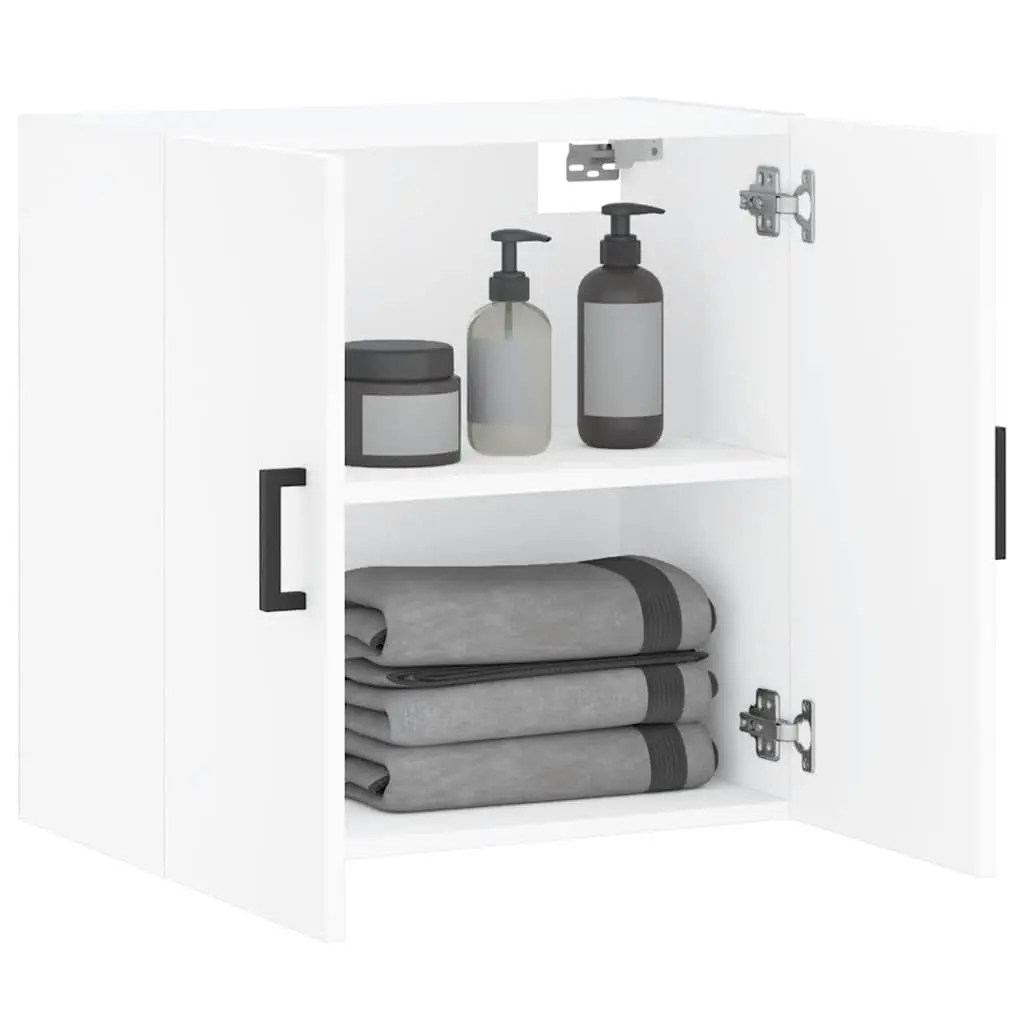 Wall-Mounted Floating Storage Cabinet in White