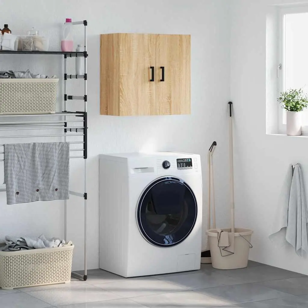 Brown Floating Wall Cabinet Storage Organizer 60x31x60cm