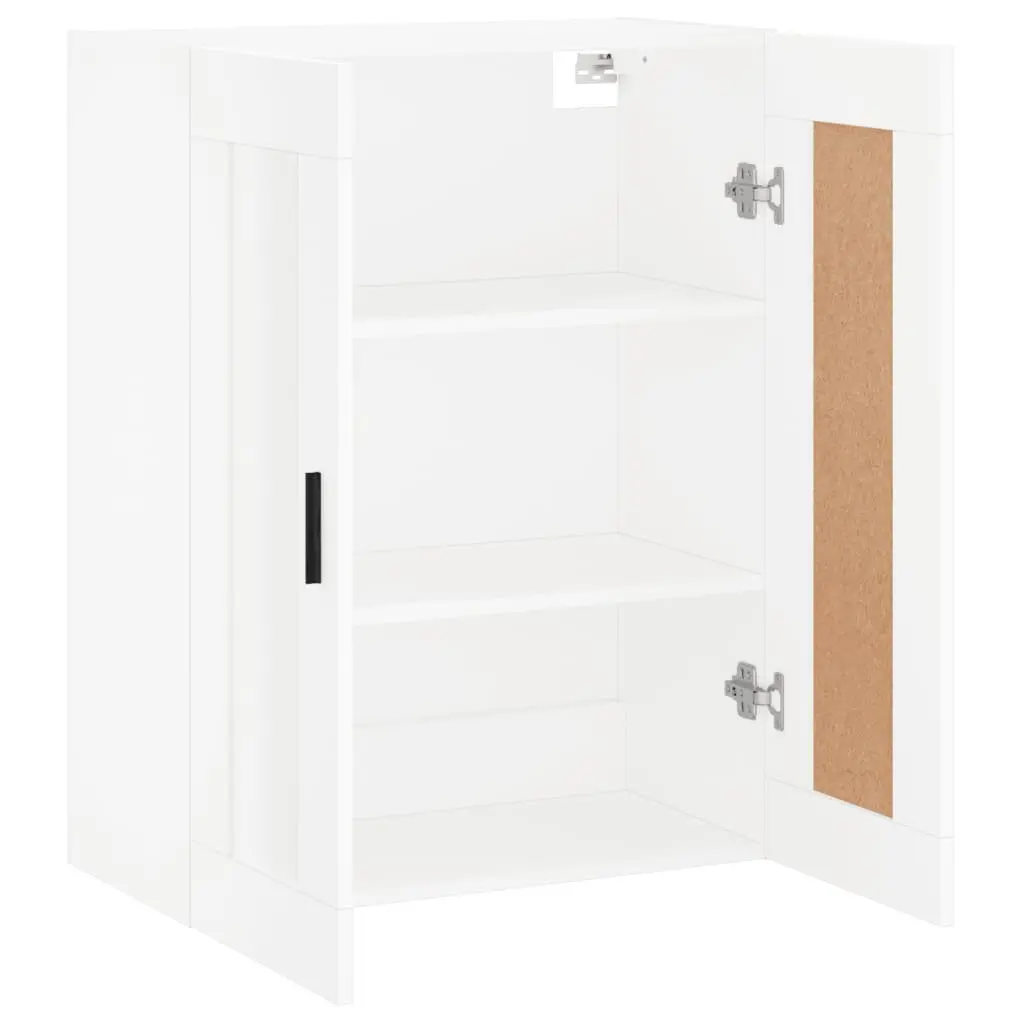 White Wall Mounted Storage Cabinet with 3 Compartments