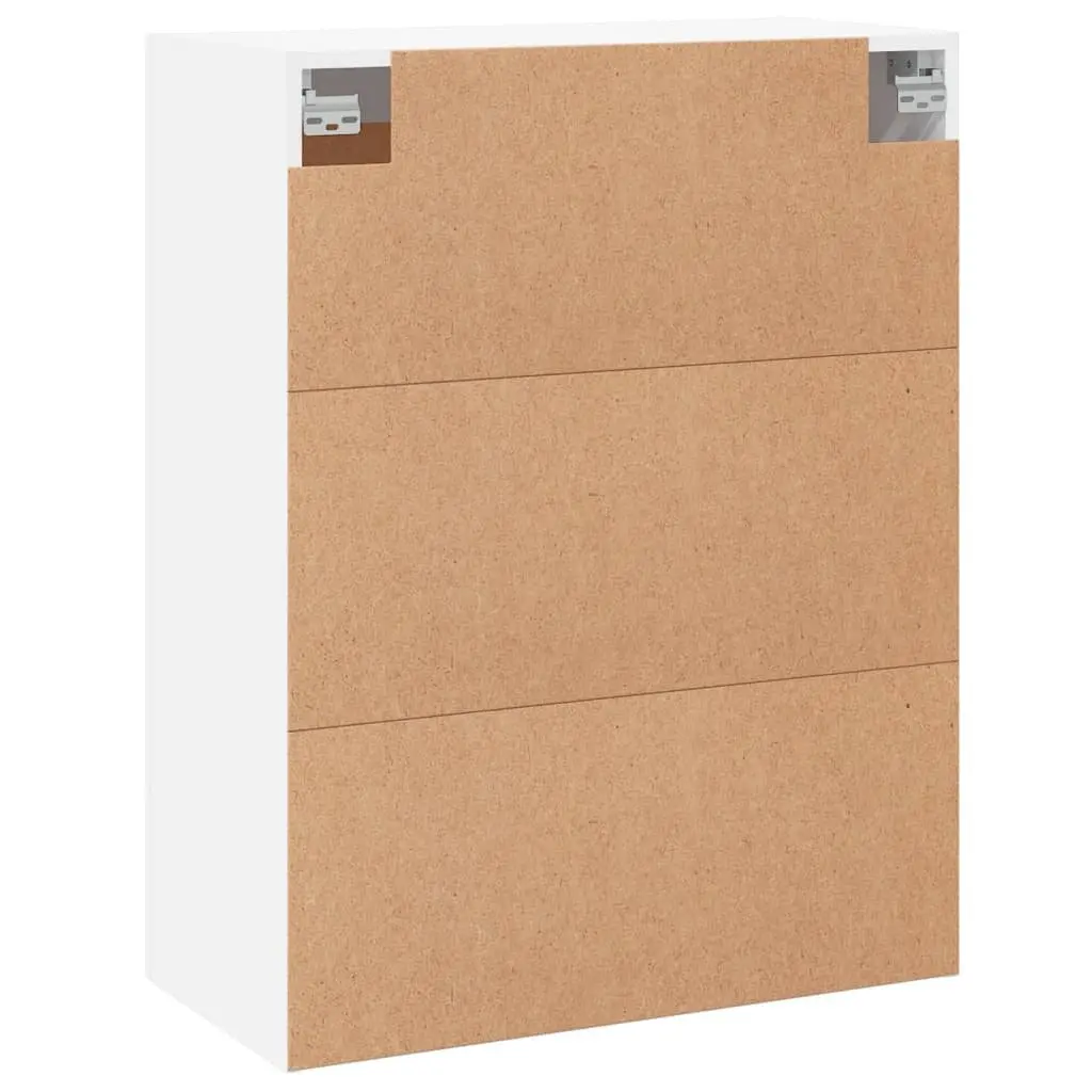 White Wall Mounted Storage Cabinet with 3 Compartments