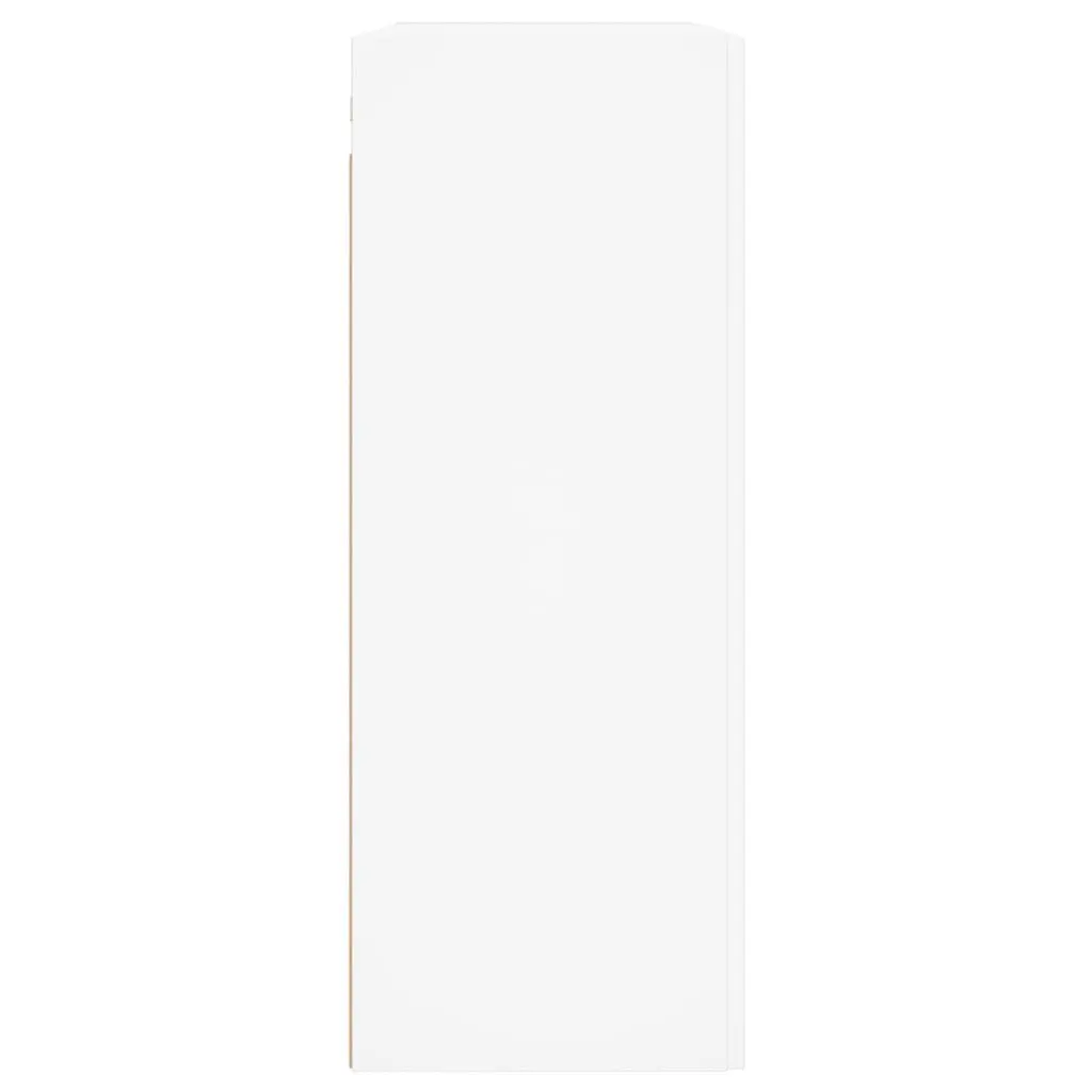 White Wall Mounted Storage Cabinet with 3 Compartments